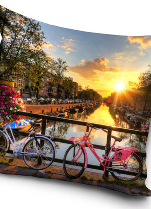 Amsterdam Bicycle párnahuzat 40x40 cm