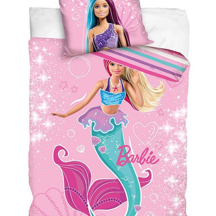 Barbie Mermaid Glitter ágyneműhuzat 140×200cm, 70x90 cm