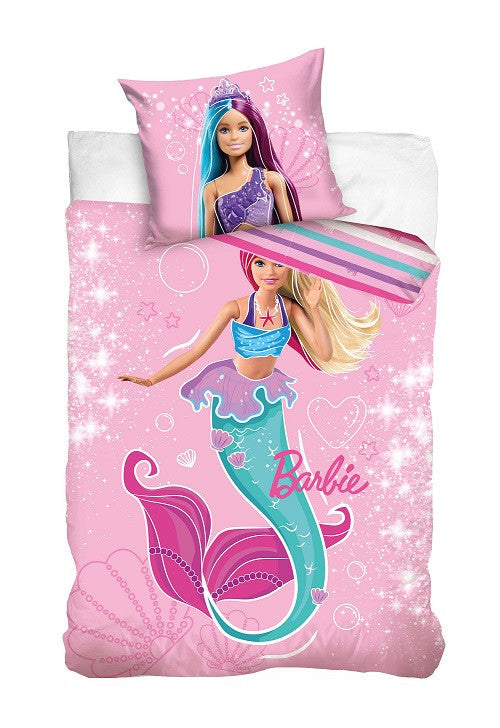 Barbie Mermaid Glitter ágyneműhuzat 140×200cm, 70x90 cm