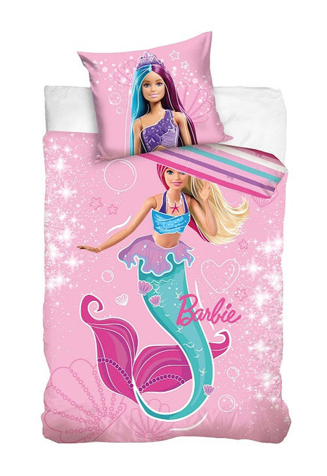 Barbie Mermaid Glitter ágyneműhuzat 140×200cm, 70x90 cm