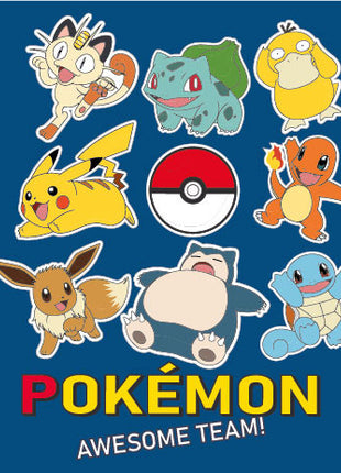 Pokémon Awesome Team coral fleece polár takaró 130x160cm