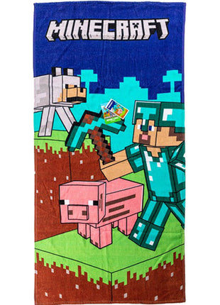 Minecraft Diamond Armor fürdőlepedő, strand törölköző 70x140cm