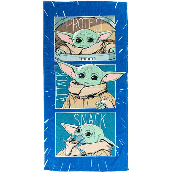Star Wars Grogu fürdőlepedő, strand törölköző 70x140cm