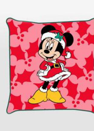 Disney Minnie Holly Karácsony párnahuzat 40x40 cm Velúr