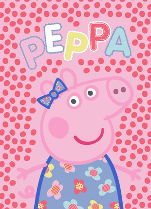Peppa malac Dots flanel polár takaró 130x160cm