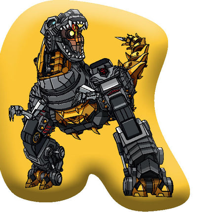 Transformers Yellow formapárna, díszpárna 40x37 cm Velúr