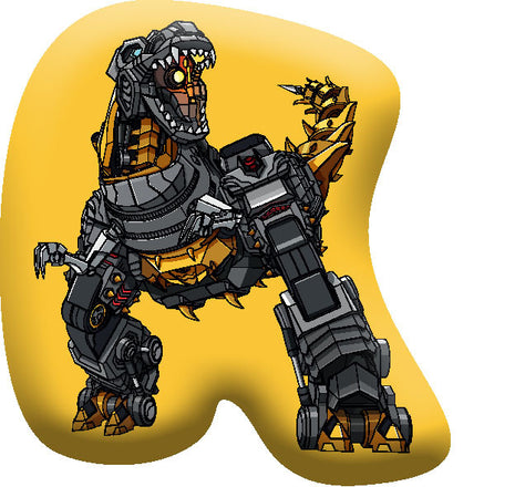 Transformers Yellow formapárna, díszpárna 40x37 cm Velúr