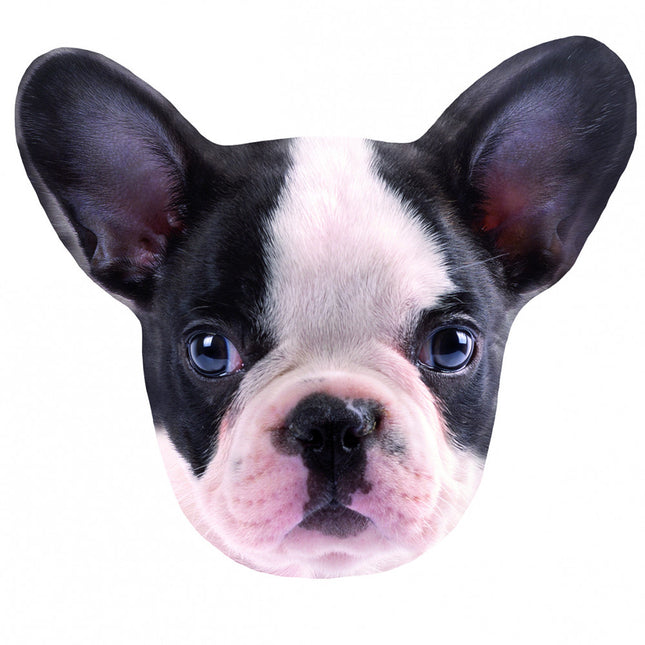 Kutyás French Bulldog formapárna, díszpárna 37x31 cm