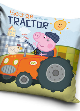 Peppa malac George's Tractor párnahuzat 40x40 cm Velúr