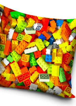 Lego mintázatú Bricks párnahuzat 40x40 cm Velúr