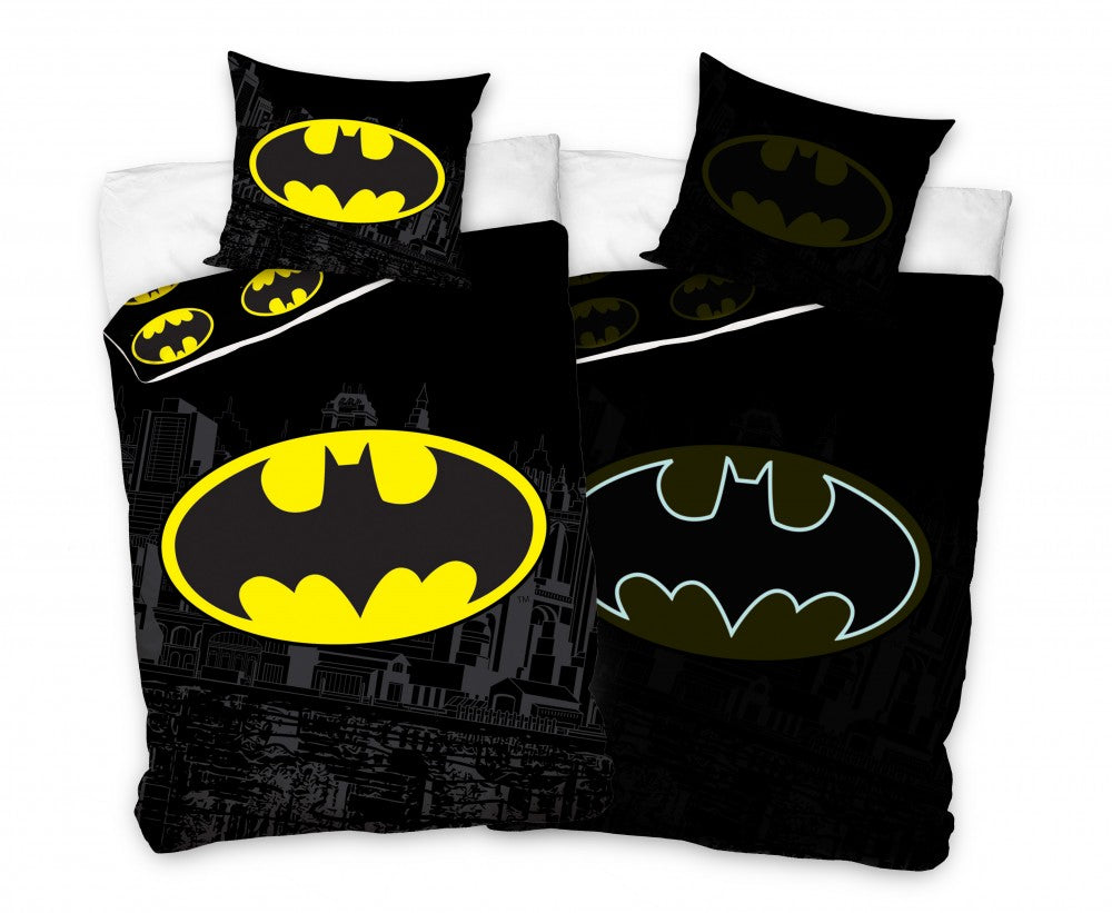 Batman sötétben világító ágyneműhuzat 140×200cm, 70×90 cm