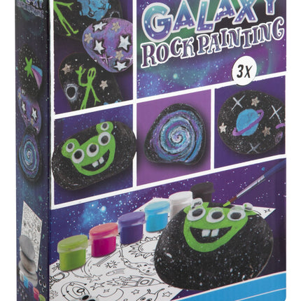 Színes Galaxy kavicsfestő készlet matricával