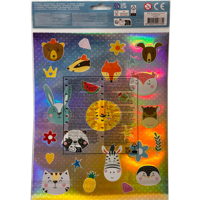 Állatos Head hologrammos matrica