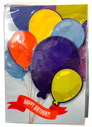 Happy Birthday Balloons 3D üdvözlőkártya
