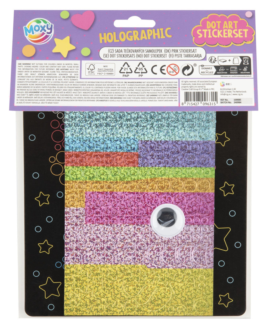 Unikornis Moxy hologrammos matrica készlet