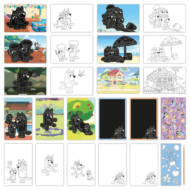 Bluey Fun scratch képkarcoló készlet és activity szett