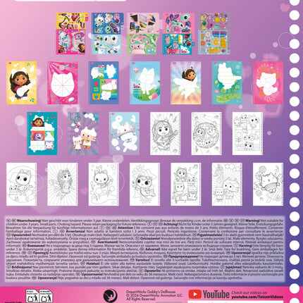 Gabi babaháza Sprinkle Party puzzle matrica és színező szett