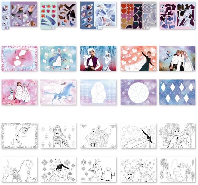 Disney Jégvarázs Destiny puzzle matrica és színező szett