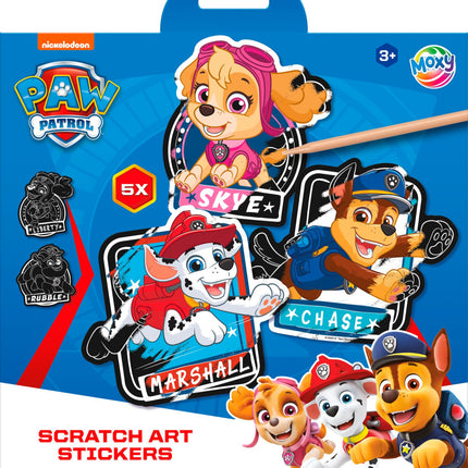 Mancs Őrjárat Team scratch képkarcoló matricák