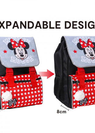 Disney Minnie iskolatáska, táska Pomponnal, 42 cm