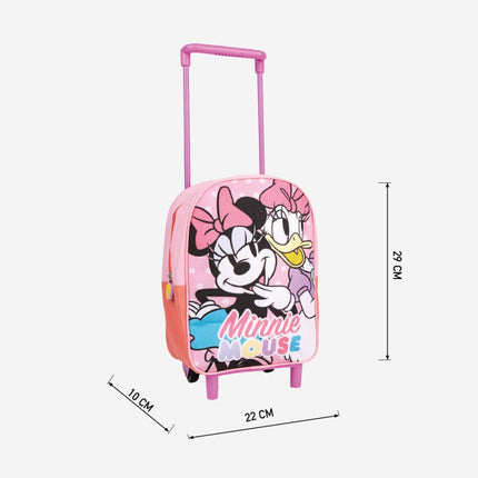 Disney Minnie, Daisy gurulós ovis hátizsák, táska 29 cm