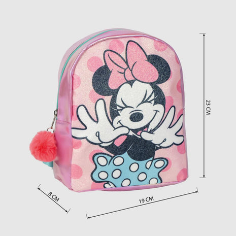 Disney Minnie Sparkle Dots hologrammos hátizsák, táska 23 cm