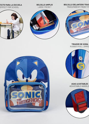 Sonic a sündisznó hátizsák, táska 30 cm