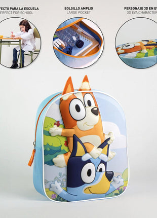 Bluey Nature 3D hátizsák, táska 31 cm
