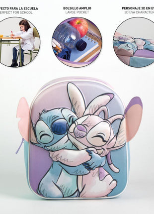 Disney Lilo és Stitch, A csillagkutya Hug 3D hátizsák, táska 31 cm