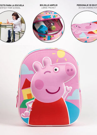 Peppa malac Sunshine 3D hátizsák, táska 31 cm