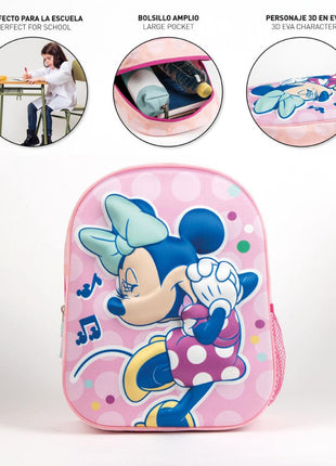 Disney Minnie Music 3D hátizsák, táska 31 cm
