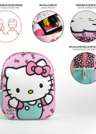 Hello Kitty Mini Bow 3D hátizsák, táska 31 cm
