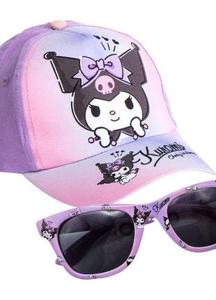 Hello Kitty Kuromi napszemüveg és baseball sapka szett