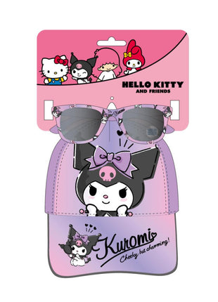 Hello Kitty Kuromi napszemüveg és baseball sapka szett