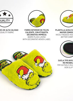 A Grincs Green felnőtt téli papucs 40/41