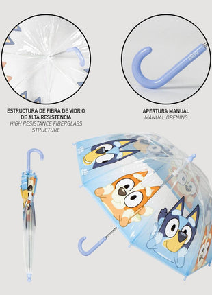 Bluey Puddle gyerek átlátszó esernyő Ø71 cm