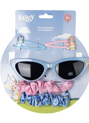 Bluey napszemüveg és hajkiegészítő szett