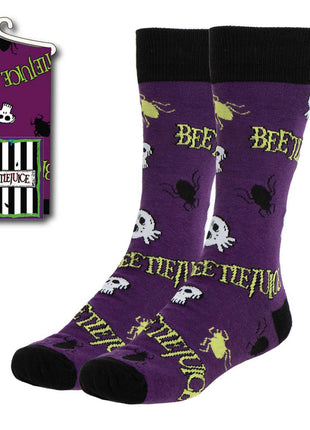 Beetlejuice Purple felnőtt hosszú szárú zokni 38/45