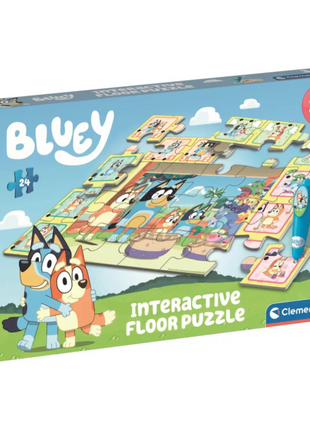 Bluey Playtime interaktív 24 darabos Clementoni puzzle – színes kirakó gyerekeknek, fejleszti a koncentrációt és kézügyességet