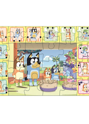 Bluey Playtime interaktív 24 darabos Clementoni puzzle – színes kirakó gyerekeknek, fejleszti a koncentrációt és kézügyességet
