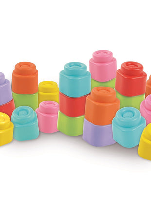 Színes Clemmy puha építőkocka szett 20 db-os Clementoni
