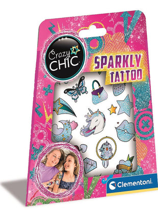 Crazy Chic Sparkly csillámos tetoválás Clementoni