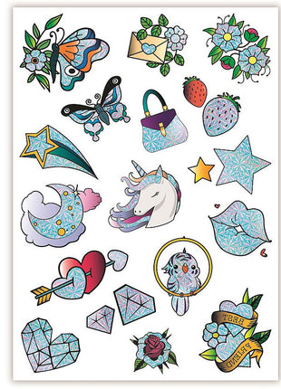 Crazy Chic Sparkly csillámos tetoválás Clementoni