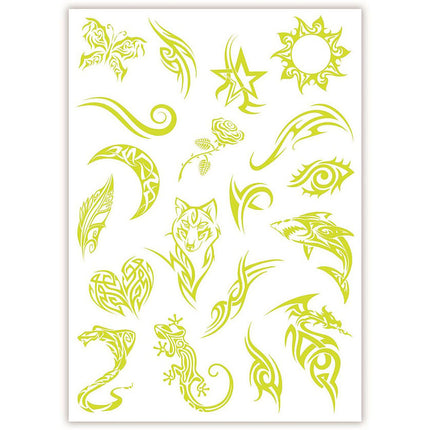 Crazy Chic Wolf sötétben világító tetoválás Clementoni