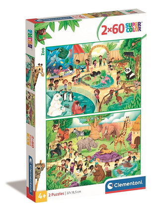 Állatos Zoo 2x60 db-os puzzle Clementoni
