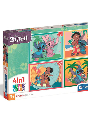 Disney Lilo és Stitch, A csillagkutya Ohana Moments 4 az 1-ben puzzle Clementoni