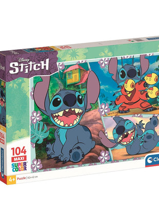 Disney Lilo és Stitch, A csillagkutya Plasma Blaster 104 db-os maxi puzzle Clementoni