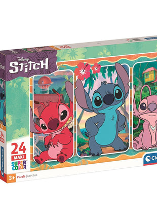 Disney Lilo és Stitch, A csillagkutya Evile 24 db-os maxi puzzle Clementoni