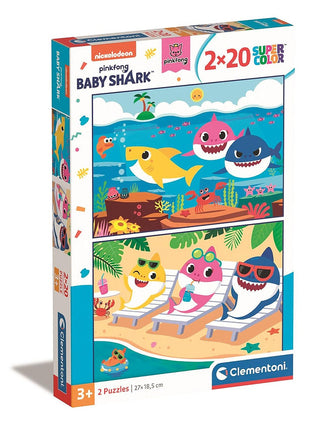 Baby Shark Beach 2x20 db-os puzzle Clementoni