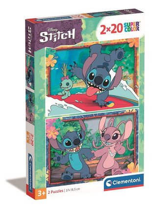 Disney Lilo és Stitch, A csillagkutya Angel 2x20 db-os puzzle Clementoni